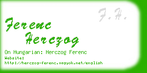 ferenc herczog business card